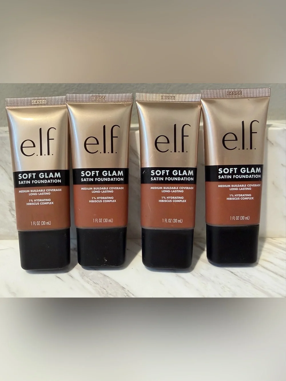 Lot Of 2 Sealed Elf Soft Glam Satin Foundation #61 Rich Cool Buildable Coverage